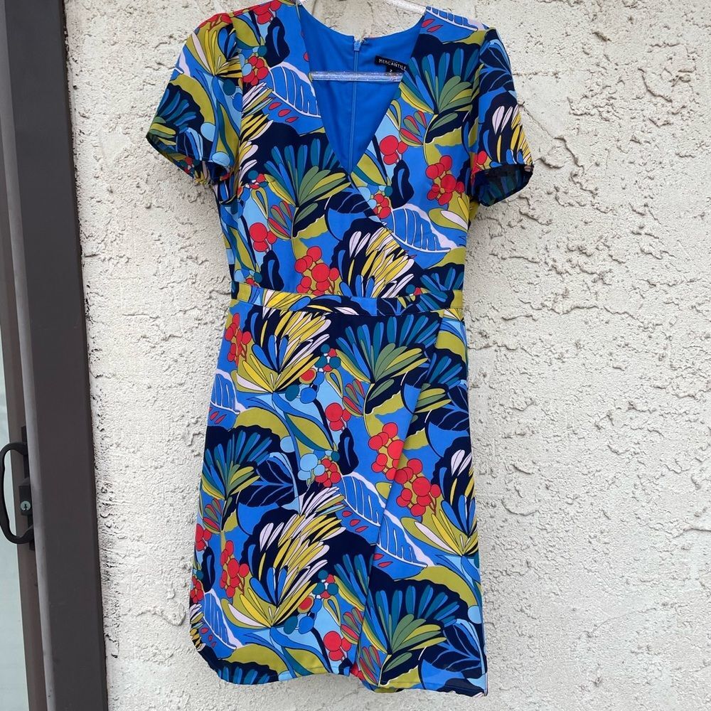 J. Crew Mercantile Size 2 Tropical Paradise Dress floral leafy Print - Picture 3 of 10